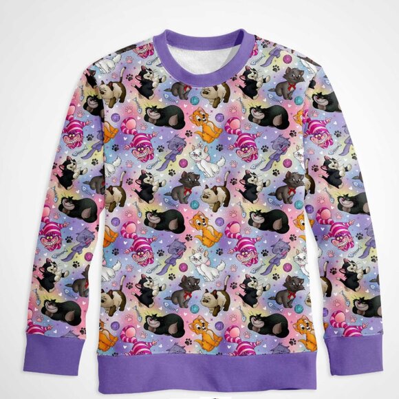 Little Snuggles Other - NWT Little Snuggles Toddler Disney Cats Marie/Cheshire/Figaro Bamboo Crewneck